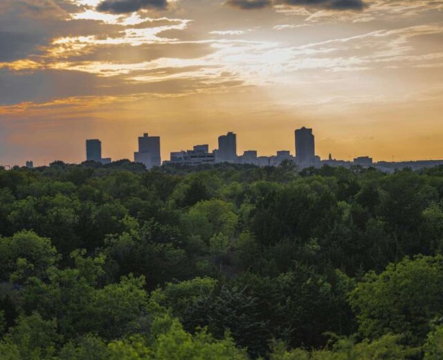 Landscape of downtown Fort Worth, TX.