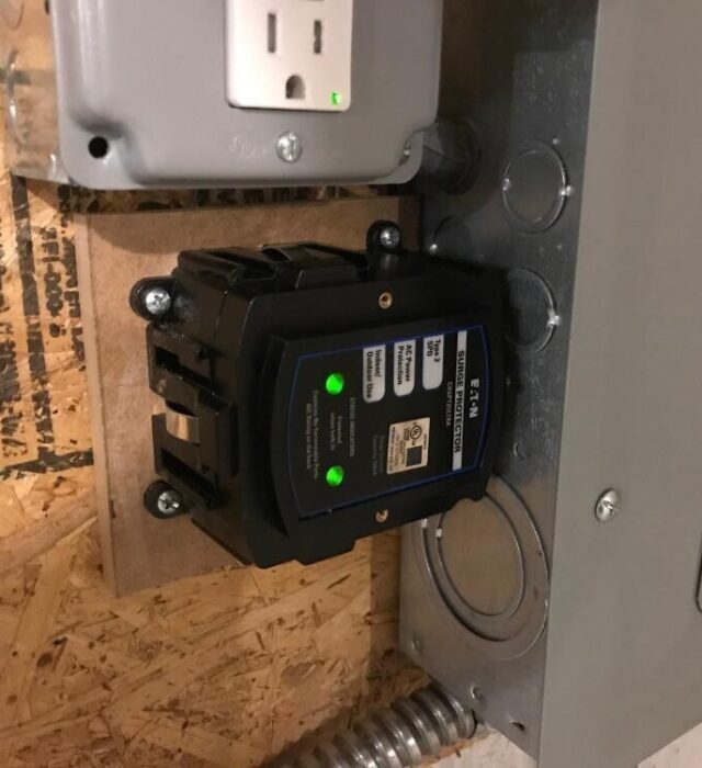 side install of a home surge protector in forth worth, tx