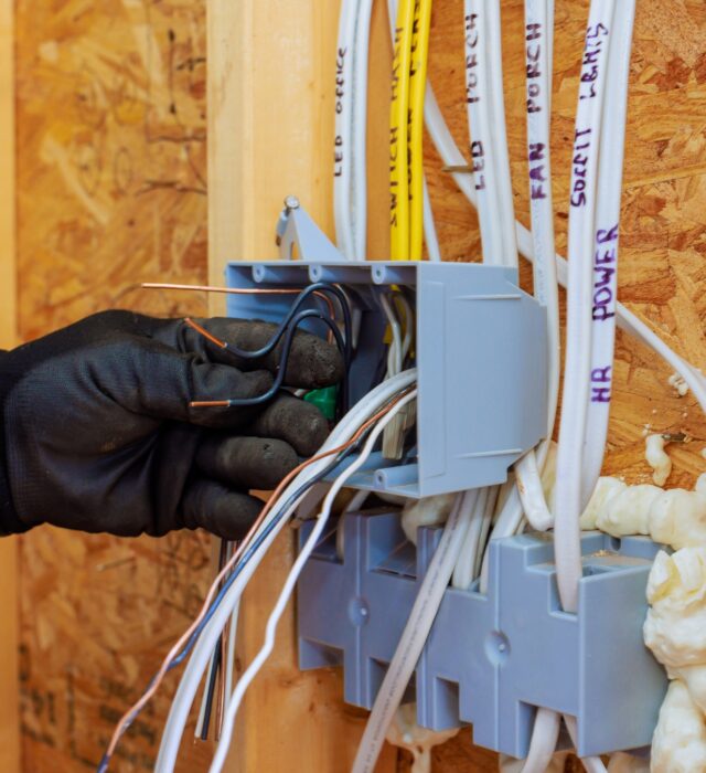 Wiring going into a new home.