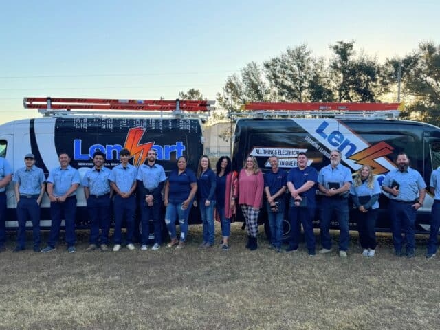 Electricians and Office Staff on the Lenhart Electric team in Wildwood, Florida